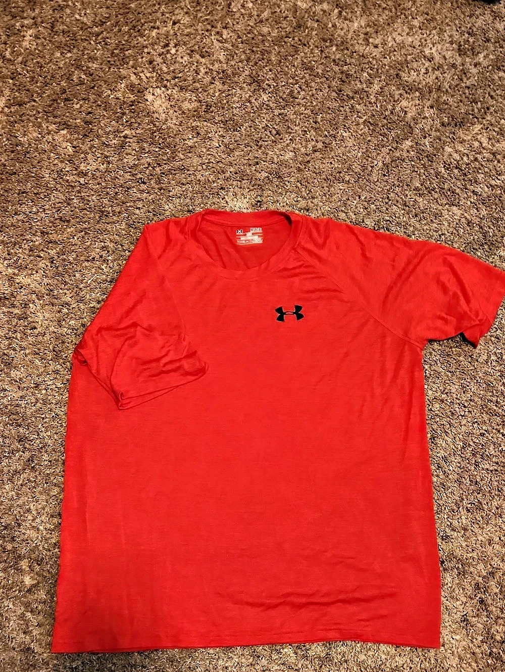 Under Armour HeatGear Loose Red Men's Loose Fit Tee Size XL